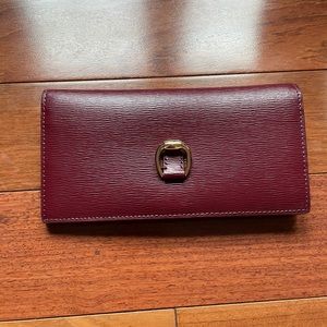 Ralph Lauren Clutch Wallet Burgundy Red